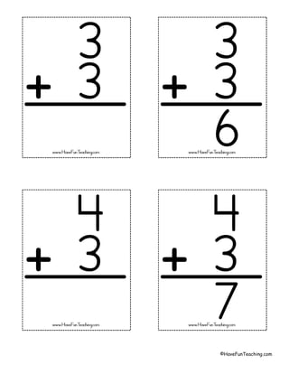 Addition flash-cards | PDF