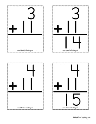 Addition flash-cards | PDF