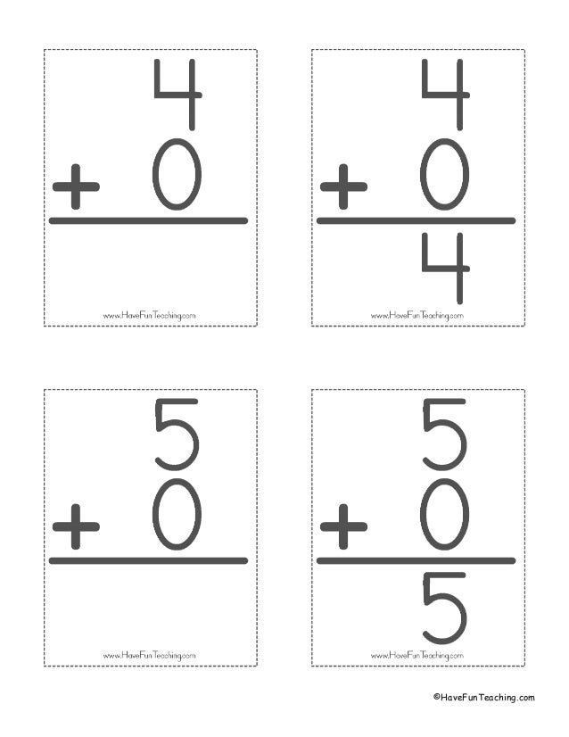 Addition flash-cards