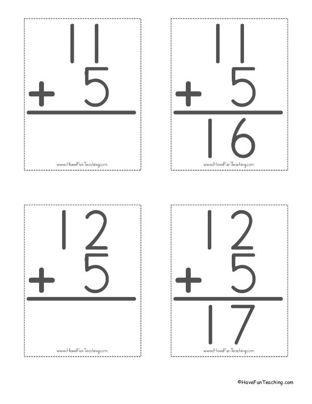 Addition flash-cards