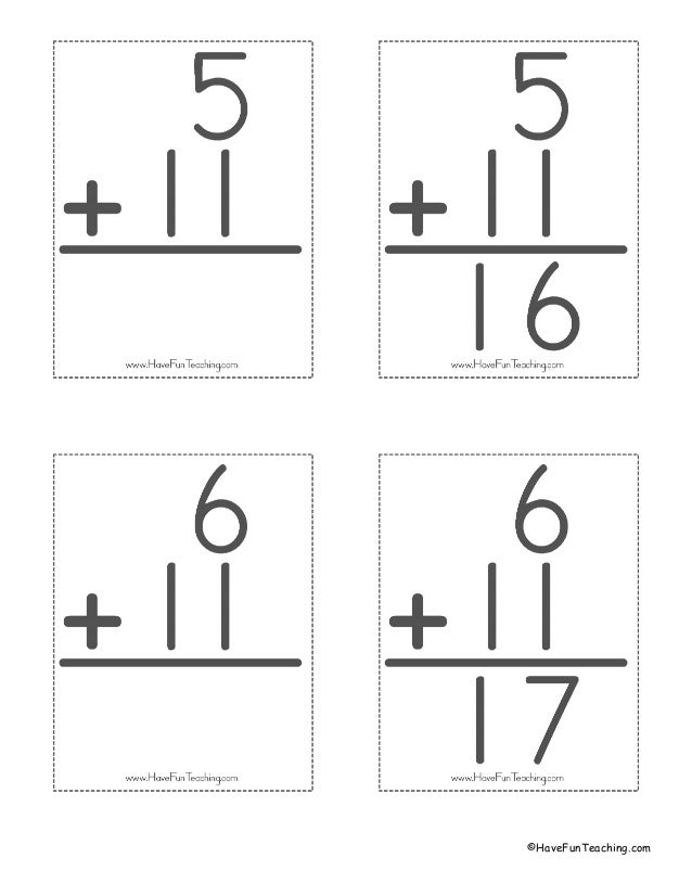 Addition flash-cards