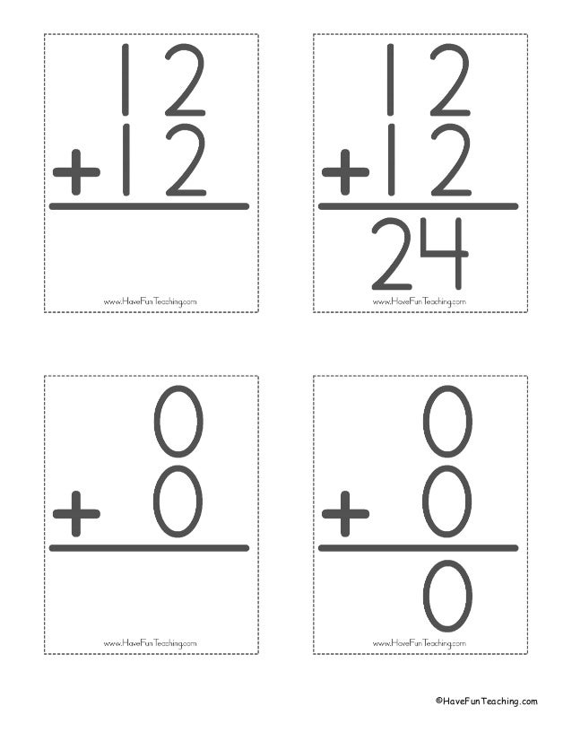Addition flash-cards