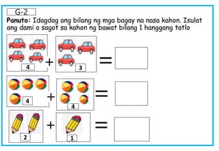 Practice Math Addition Tagalog MATHEMATICS- TOPIC ADDITION FOR KINDERGARTEN | PPT