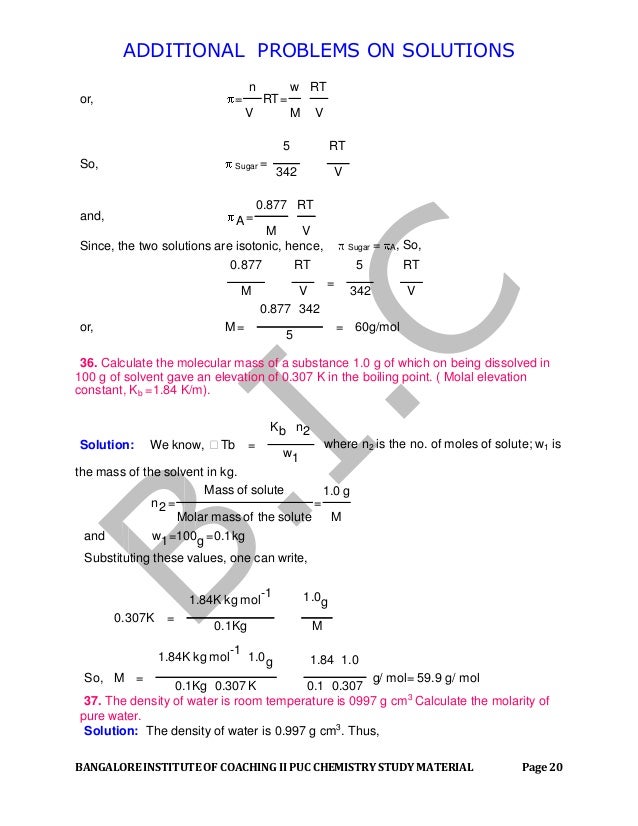 Mole Concept Numerical
