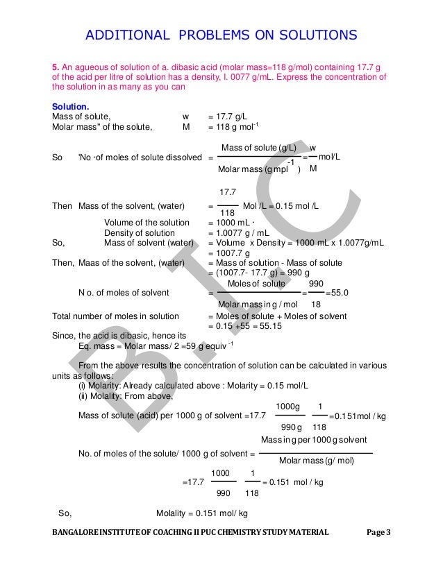 Mole Concept Numerical