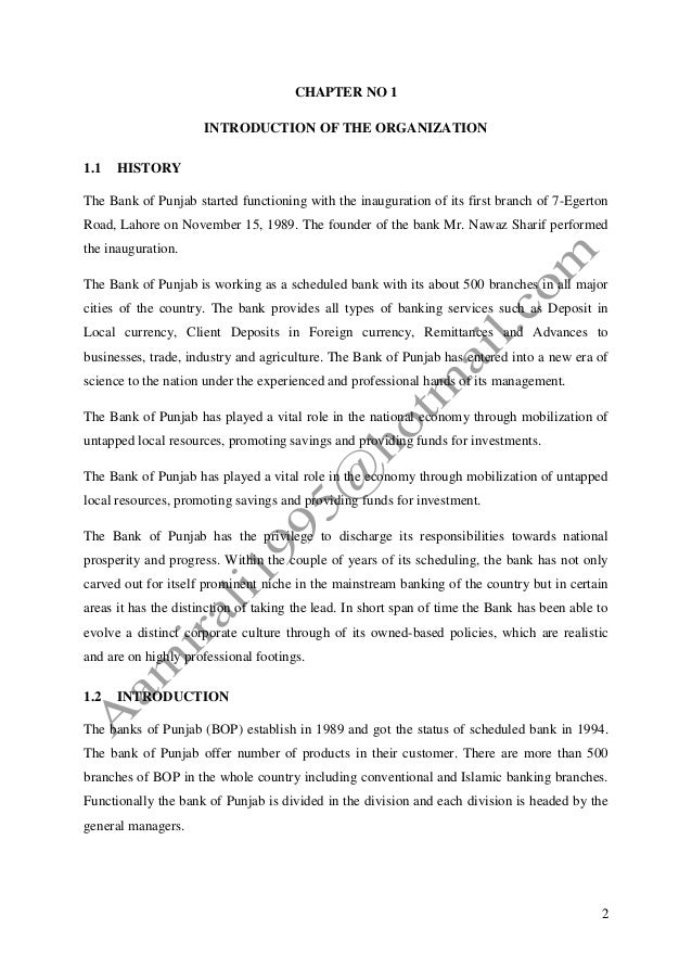 The Bank Of Punjab Latest Internship Report With Three Years Financia