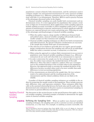 Additional note on Audit sampling Draw final conclusions | PDF