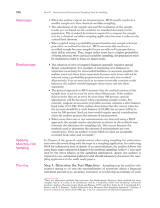 Additional note on Audit sampling Draw final conclusions | PDF
