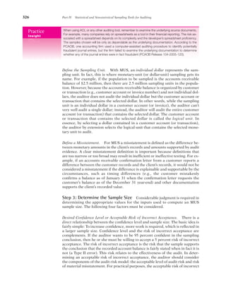 Additional note on Audit sampling Draw final conclusions | PDF