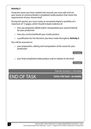 Additional sample assessment material unit 3 | PDF