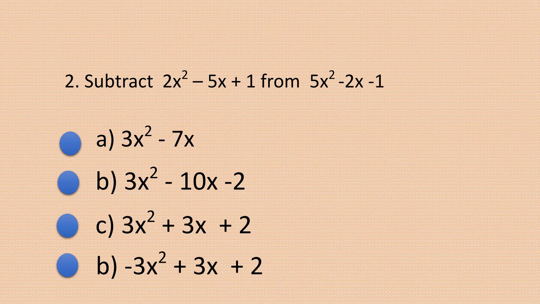 Addition and subtraction of polynomials | PPT
