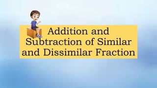 Addition and
Subtraction of Similar
and Dissimilar Fraction
 