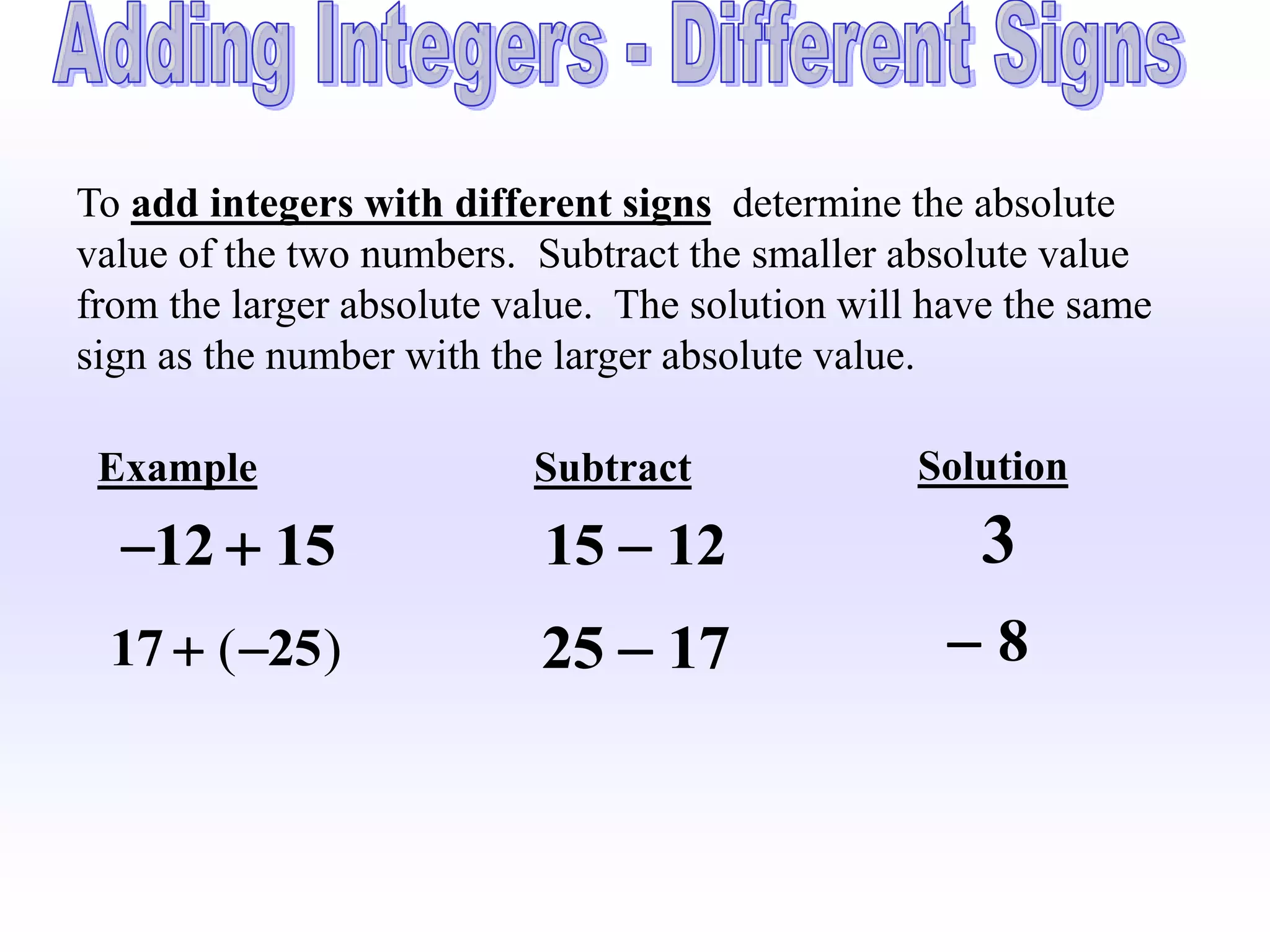 addition of integers.ppt