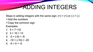 ADDITION OF INTEGERS PPT DEMO.pptx