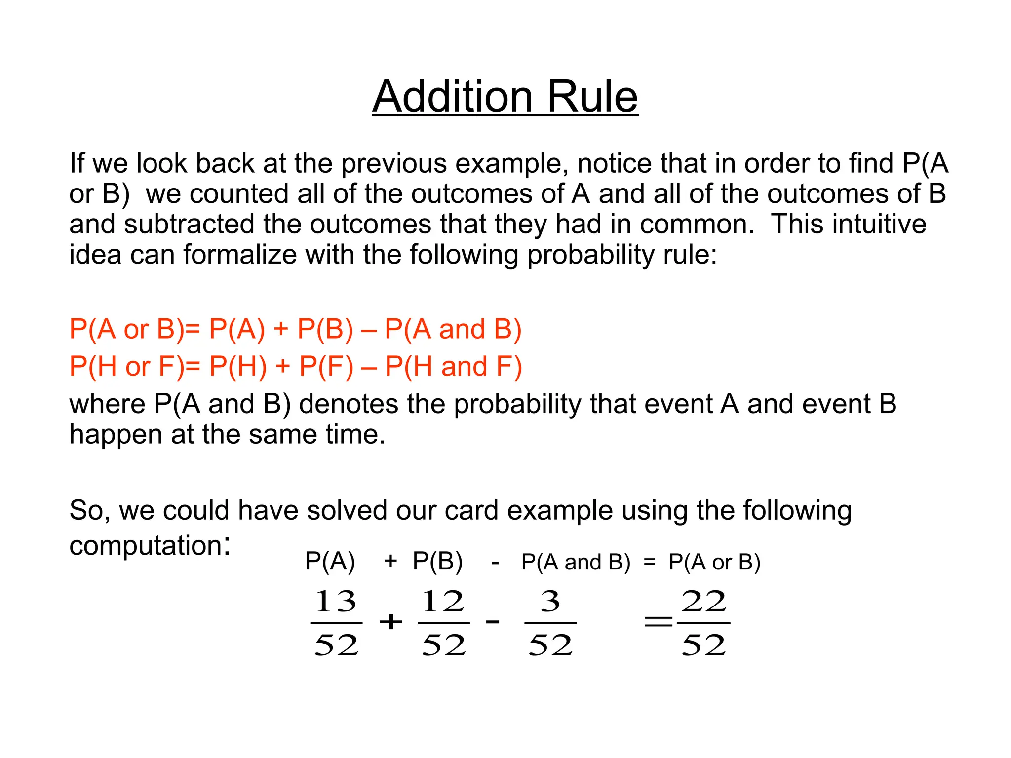Addition Rule of Probability Math 10.ppt
