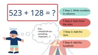 Step-by-Step Guide to Adding 3-Digit Numbers for Beginners | PPTX