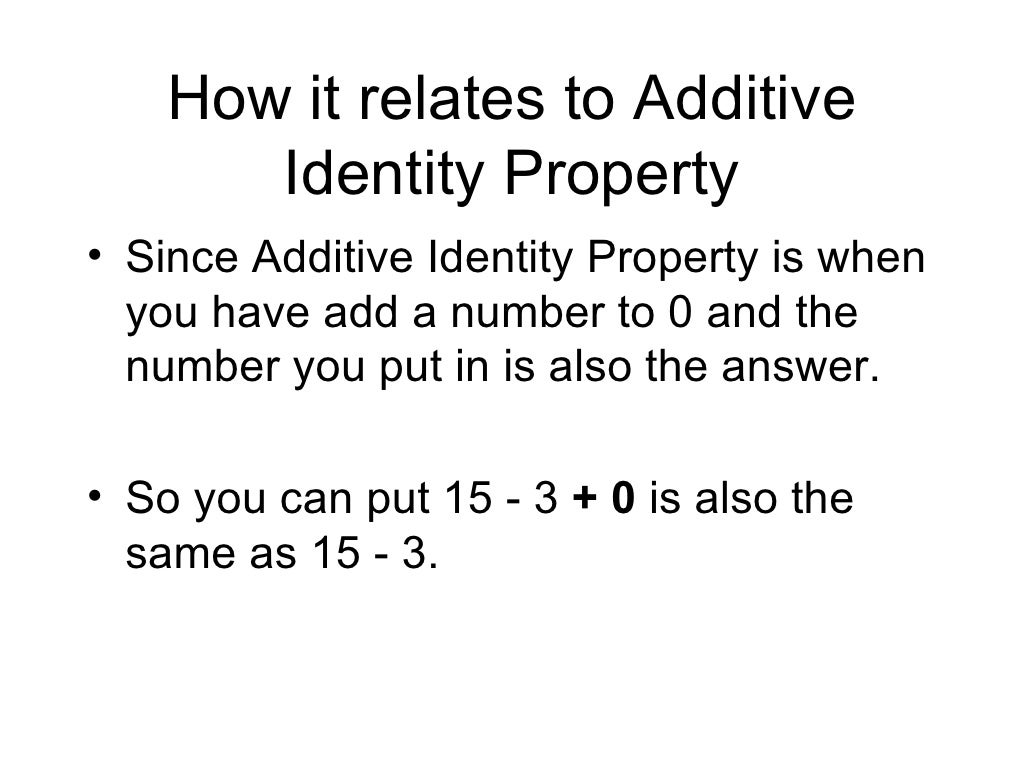 Additive Identity Property
