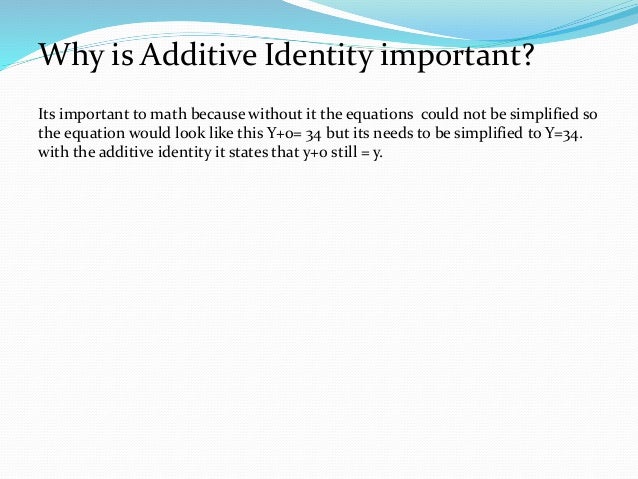 what do you mean by additive identity