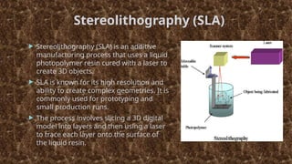 Sla Additive Manufacturing Process ADDITIVEMANUFACTURING. process and it's advantage | PPTX