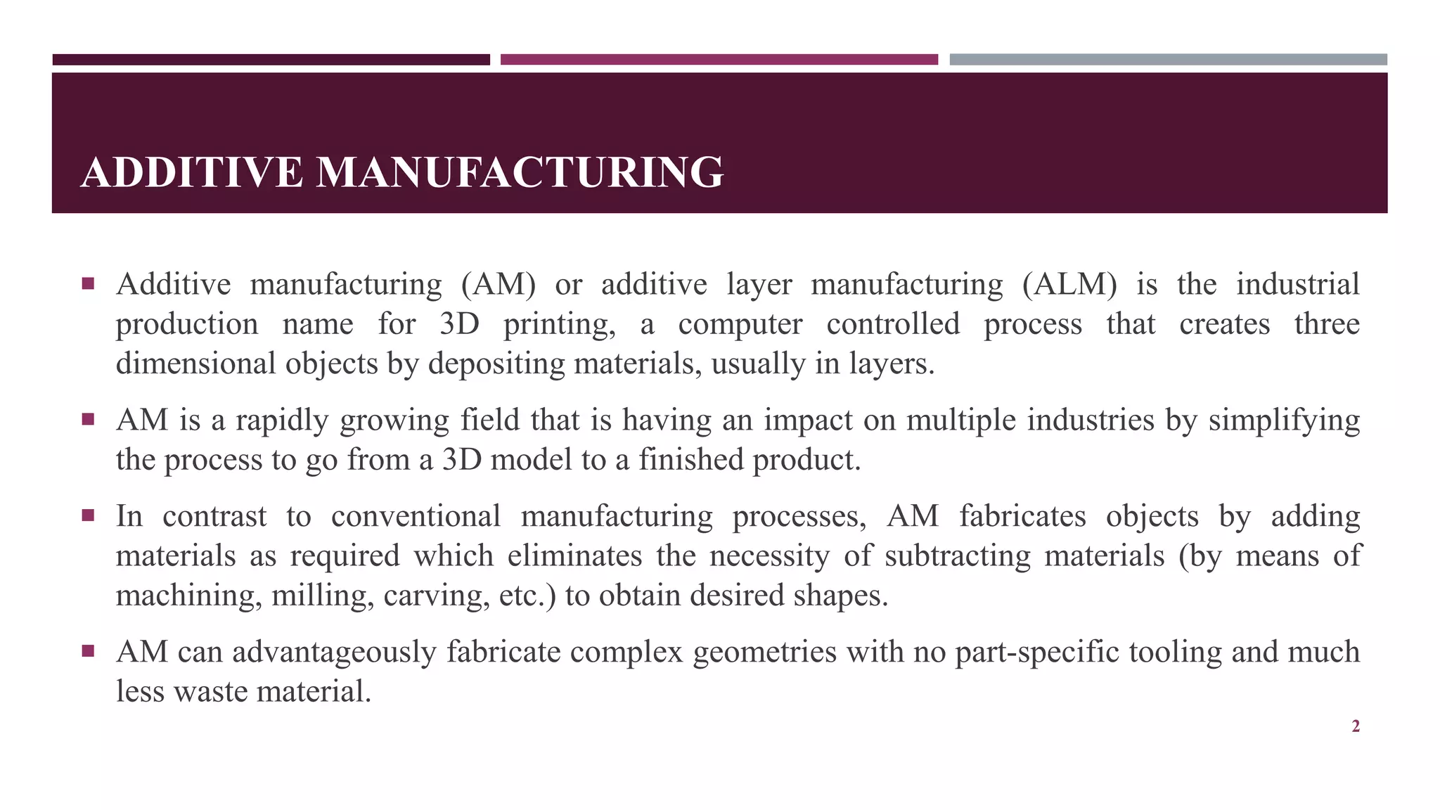 Additive manufacturing in construction industry | PPTX