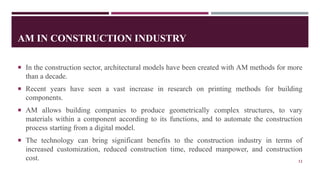 Additive manufacturing in construction industry | PPTX