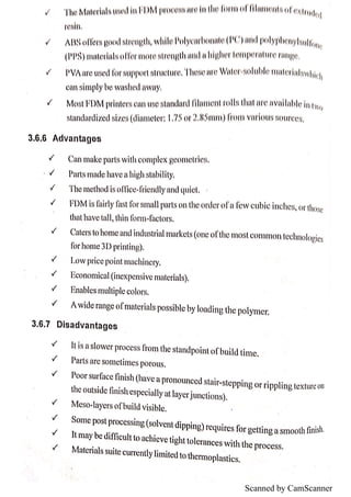 Additive manufacturing unit 2 notes | PDF