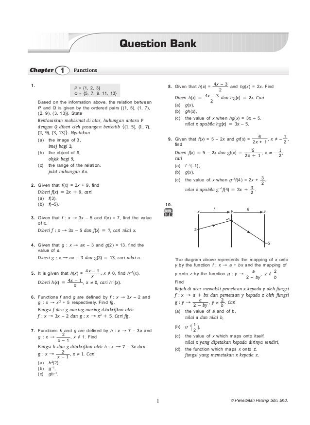 Pelangi Additional Mathematics Form 4 Answers
