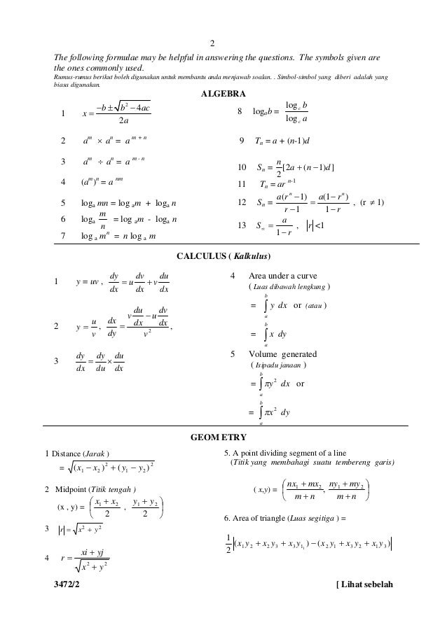 Soalan Algebra Spm - J Kosong s