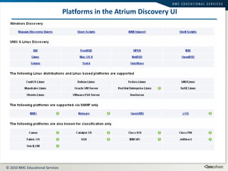 Platforms in the Atrium Discovery UI 