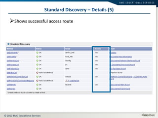 Standard Discovery – Details (5) Shows successful access route 