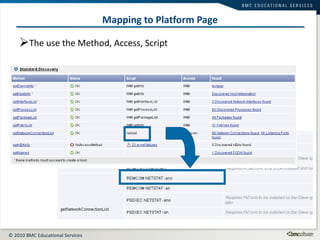 Mapping to Platform Page The use the Method, Access, Script 