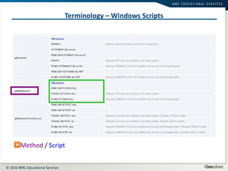 Terminology – Windows Scripts Method  /  Script 