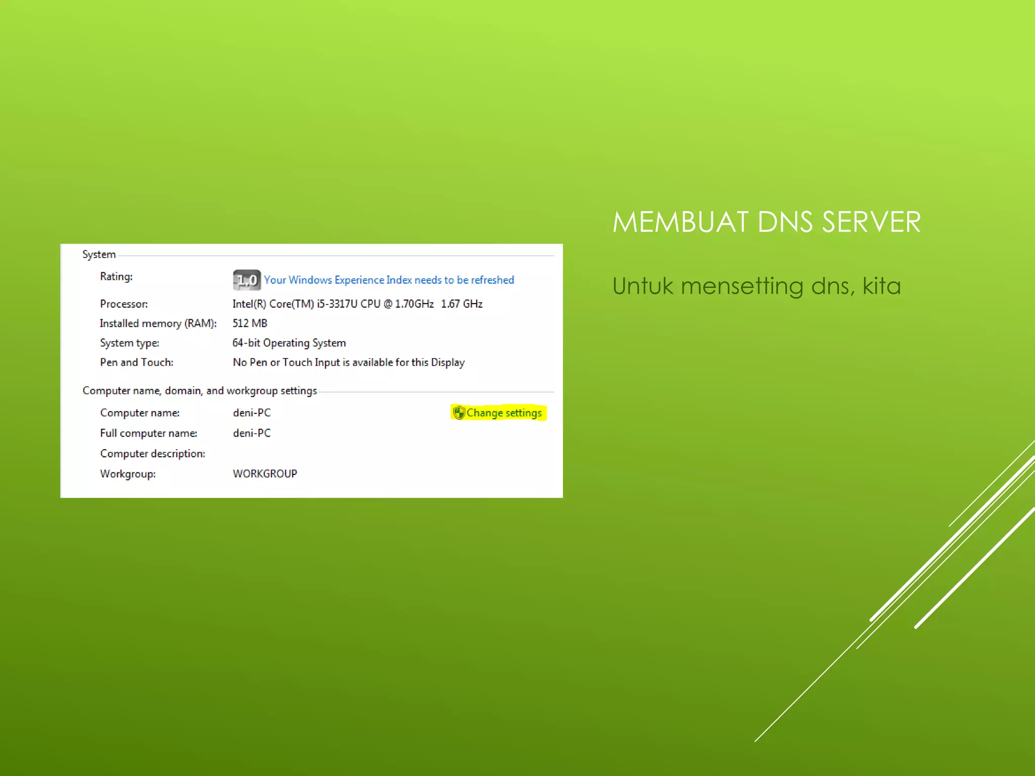MEMBUAT DNS SERVER
Untuk mensetting dns, kita
 