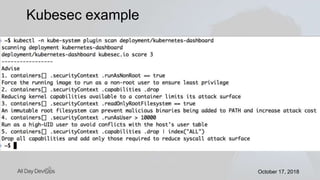 October 17, 2018October 17, 2018
Kubesec example
 