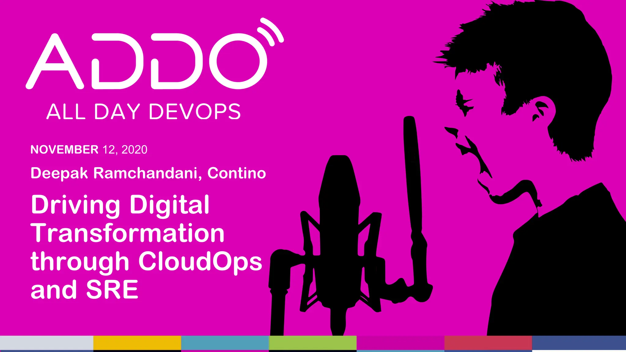 TRACK: SITE RELIABILTY ENGINEERING
NOVEMBER 12, 2020
Deepak Ramchandani, Contino
Driving Digital
Transformation
through CloudOps
and SRE
 