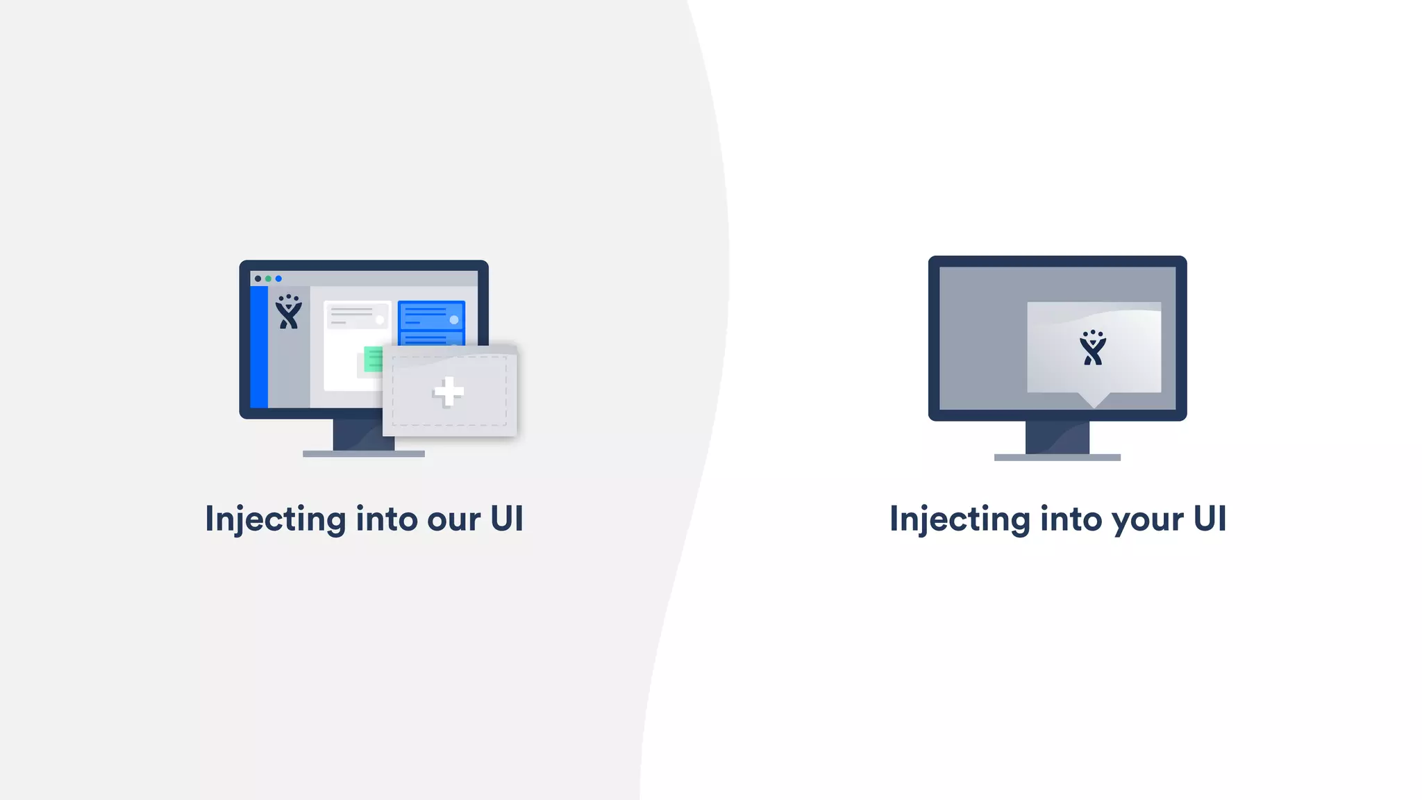 Injecting into our UI Injecting into your UI
 