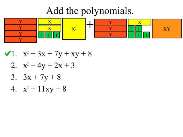 Add/Subtract polynomials | PPT