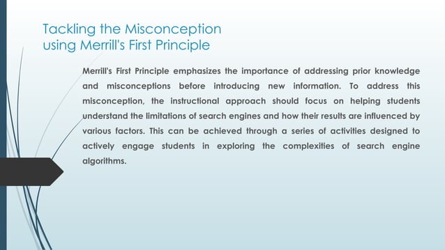 Misconception using Merrill First Principle | PPT