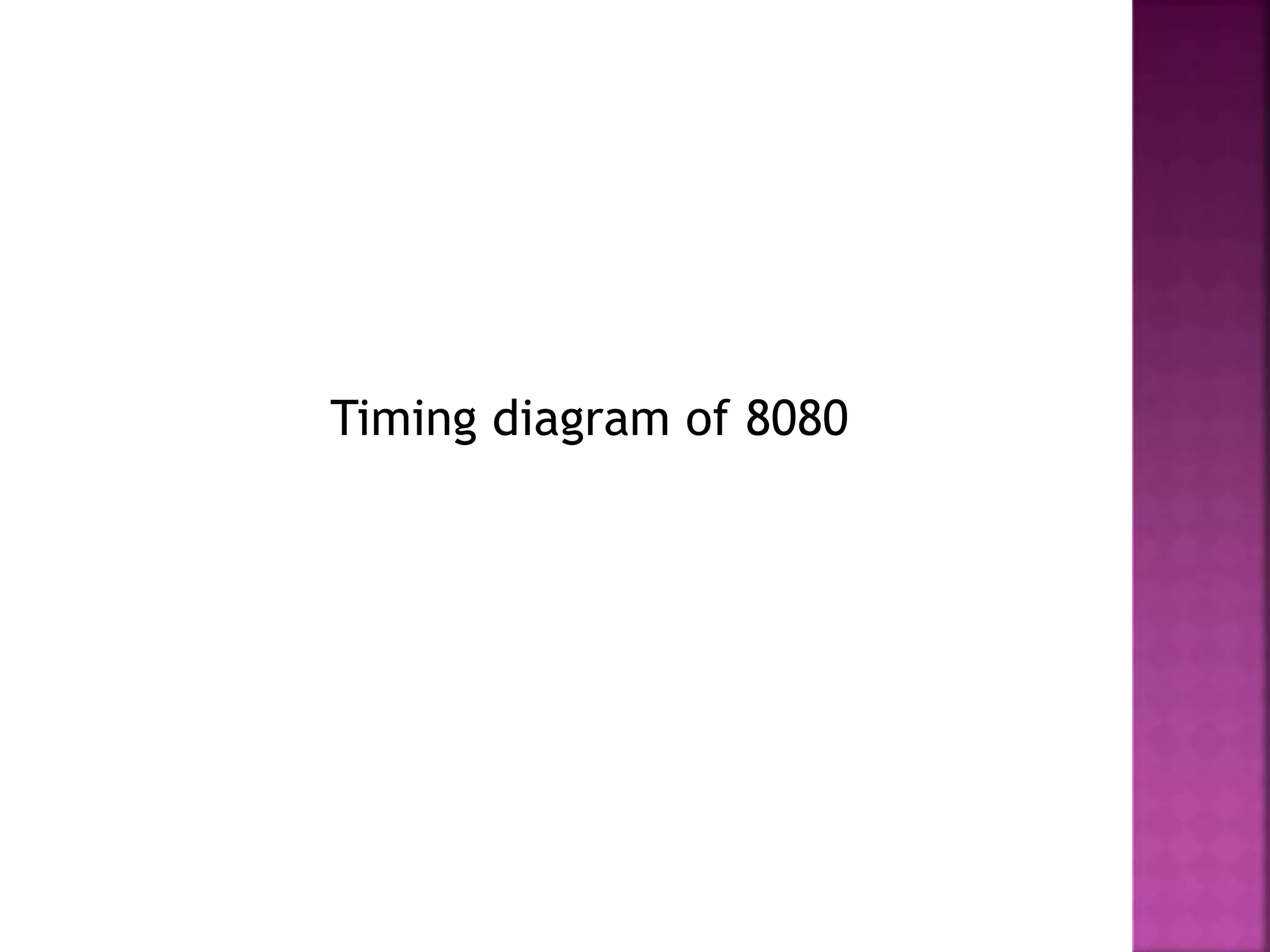 Timing diagram of 8080
 