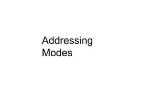 Addressing
Modes
 