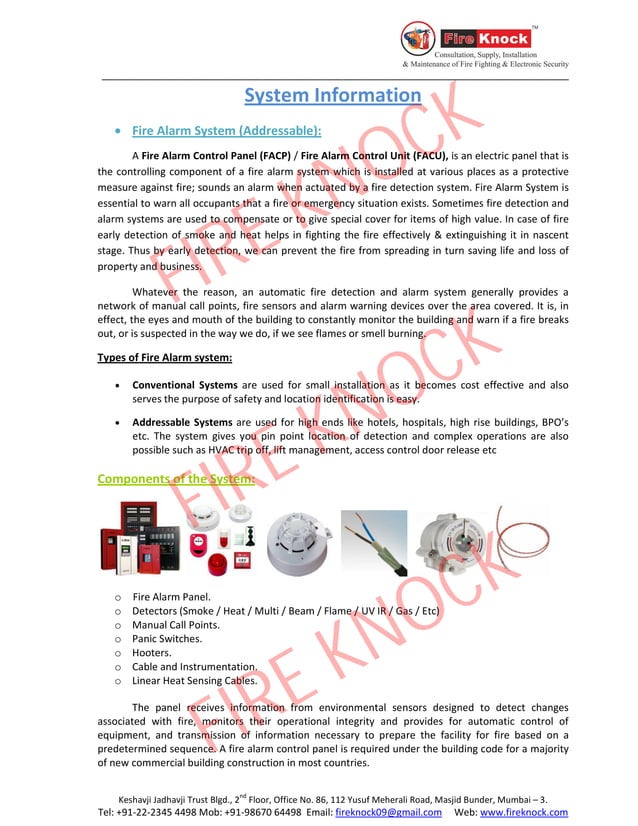 Addressable fire alarm system | PDF