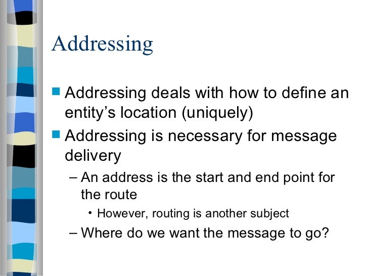 Addressing