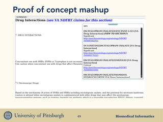 Biomedical Informatics49
Proof of concept mashup
 