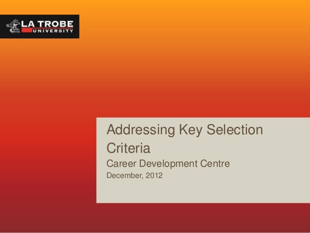 addressing selection criteria in cover letters