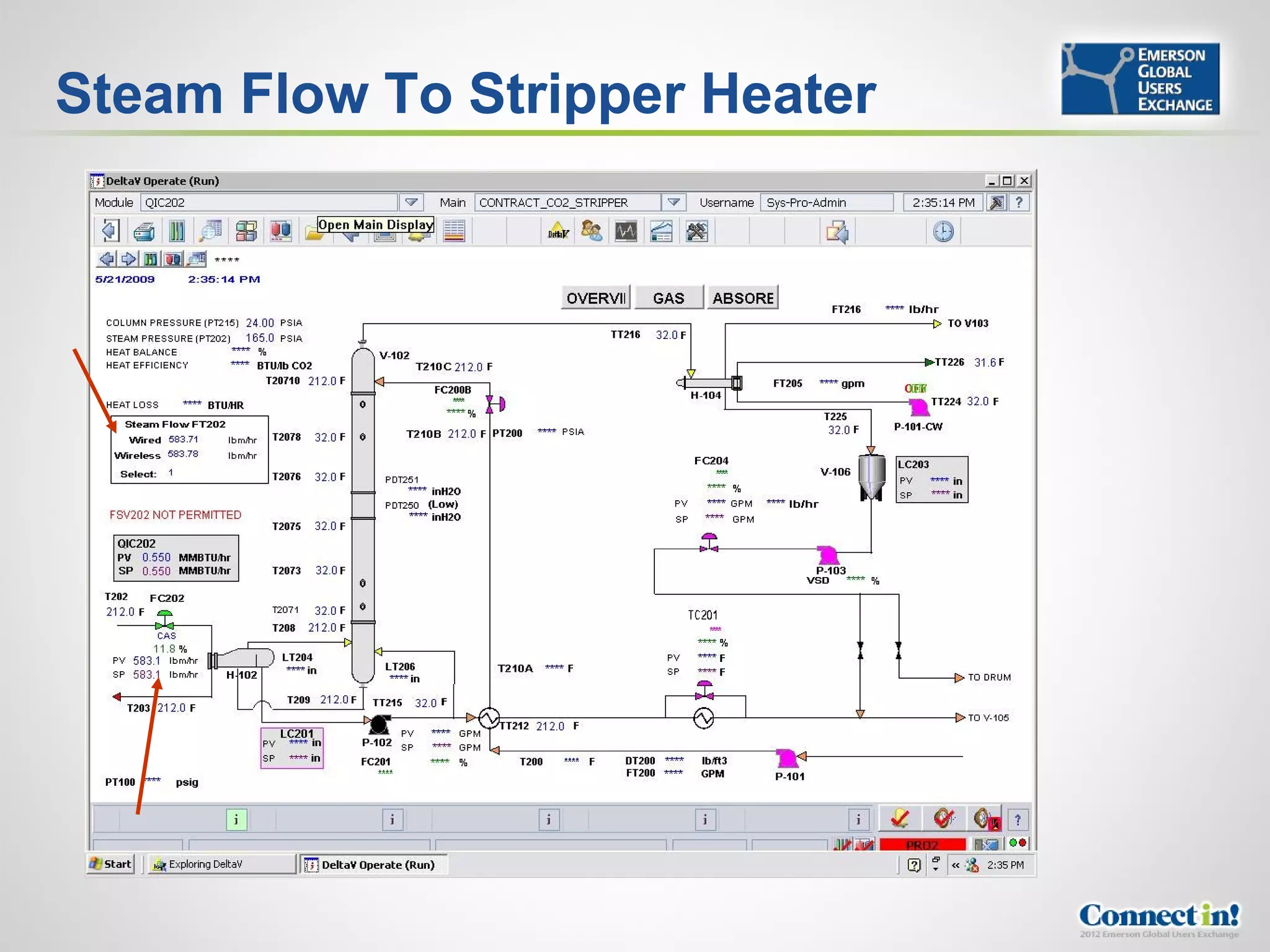 Steam Flow To Stripper Heater
 