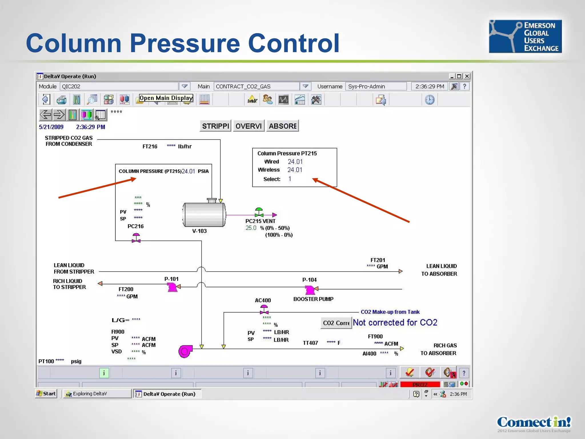 Column Pressure Control
 