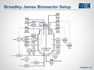 Broadley James Bioreactor Setup
                                                                                                     VSD



                                    VSD                                                          Media

                                                   37 oC                                             VSD
                                  Inoculums         TC            TT
                                                   41-7          41-7
                                                                          VSD                  Glutamine
                                   VSD                                                               VSD



                              Bicarbonate                                                       Glucose

                                                   Heater
                                   7.0 pH

                 AY                 AC               AT                                            AT
     Splitter                                                                                                 AC
                41-1               41-1             41-1                                         41-4s1     41-4s1
                                  0.002 g/L         pH                                           Glucose    2.0 g/L
                                    AC               AT                                            AT                   AC
                                   41-2             41-2                                         41-4s2               41-4s2
                                                    DO                                          Glutamine
                                                                                                                      2.0 g/L
                                            AT     AT                                                 AT
                                          41-5x1 41-5x2
                                                                        Bioreactor
                                                                                                     41-6
                                          Viable   Dead                                          Product
                                           Cells   Cells
   CO2          MFC                                                                           LT
                                                                                             41-14

                                    AY                                                       Level
                       Splitter                                                      VSD
                                   41-2

                                              O2           MFC
                                                                                     Drain
                   Air             MFC
 