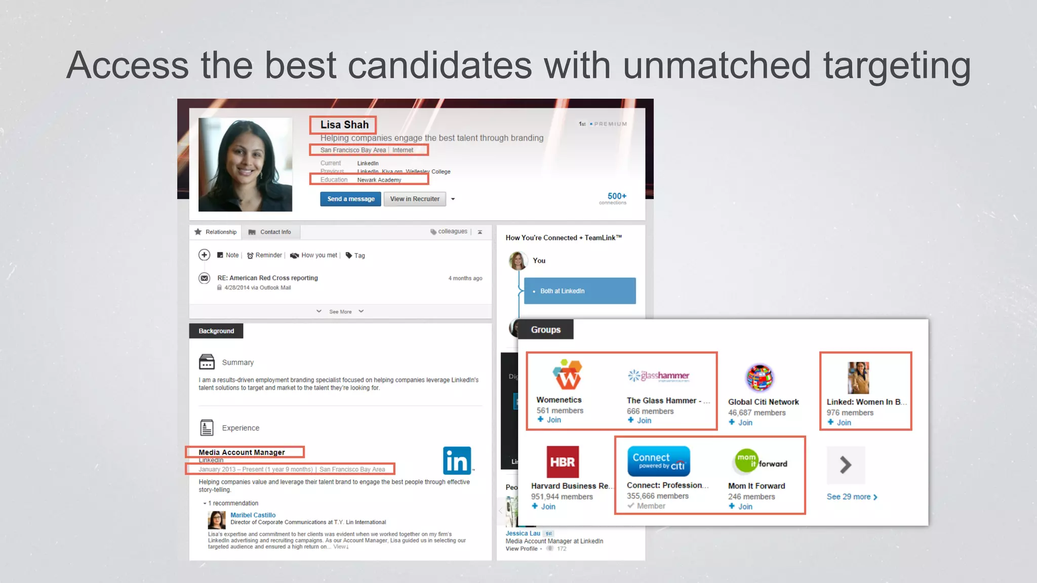 Access the best candidates with unmatched targeting 
 