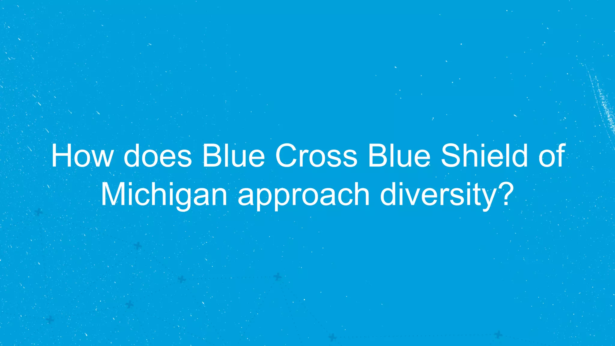 How does Blue Cross Blue Shield of 
Michigan approach diversity? 
 