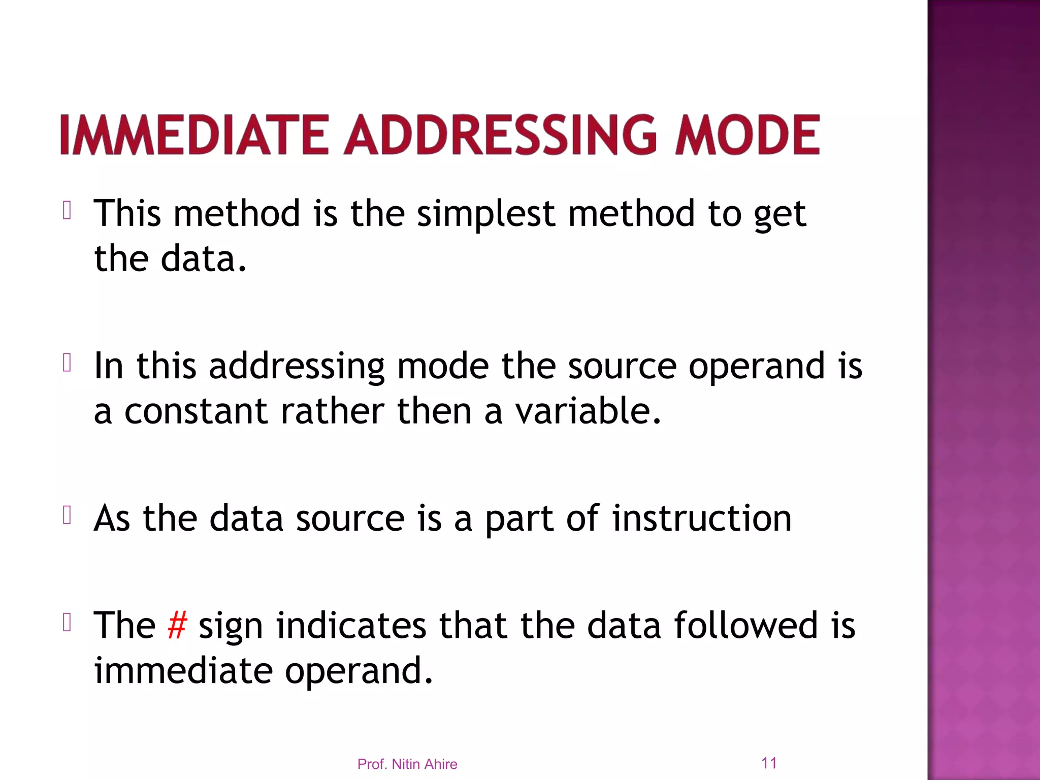 Addressing mode of 8051 | PPT